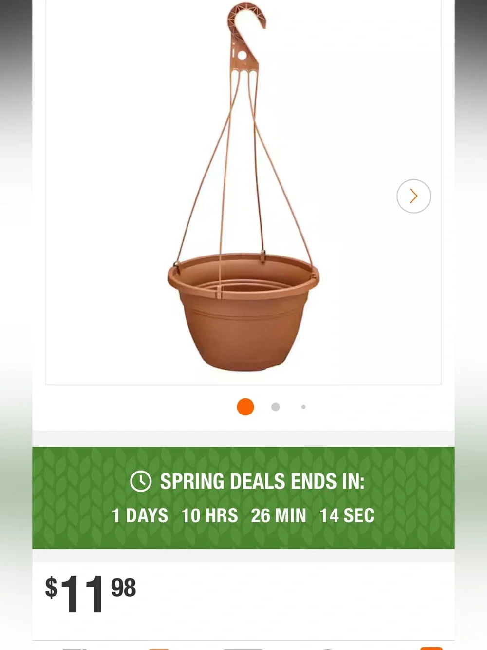 2 Hanging Yellow Plastic Planter/ pot
